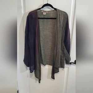 Flax Linen Waterfall Cardigan